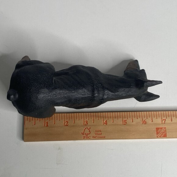 Doberman Pinscher Dog Figurine Universal Statuary 7” Tall Sitting Black Tan USA - Picture 13 of 13